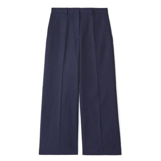 Women Cropped Pants - Navy Blue
