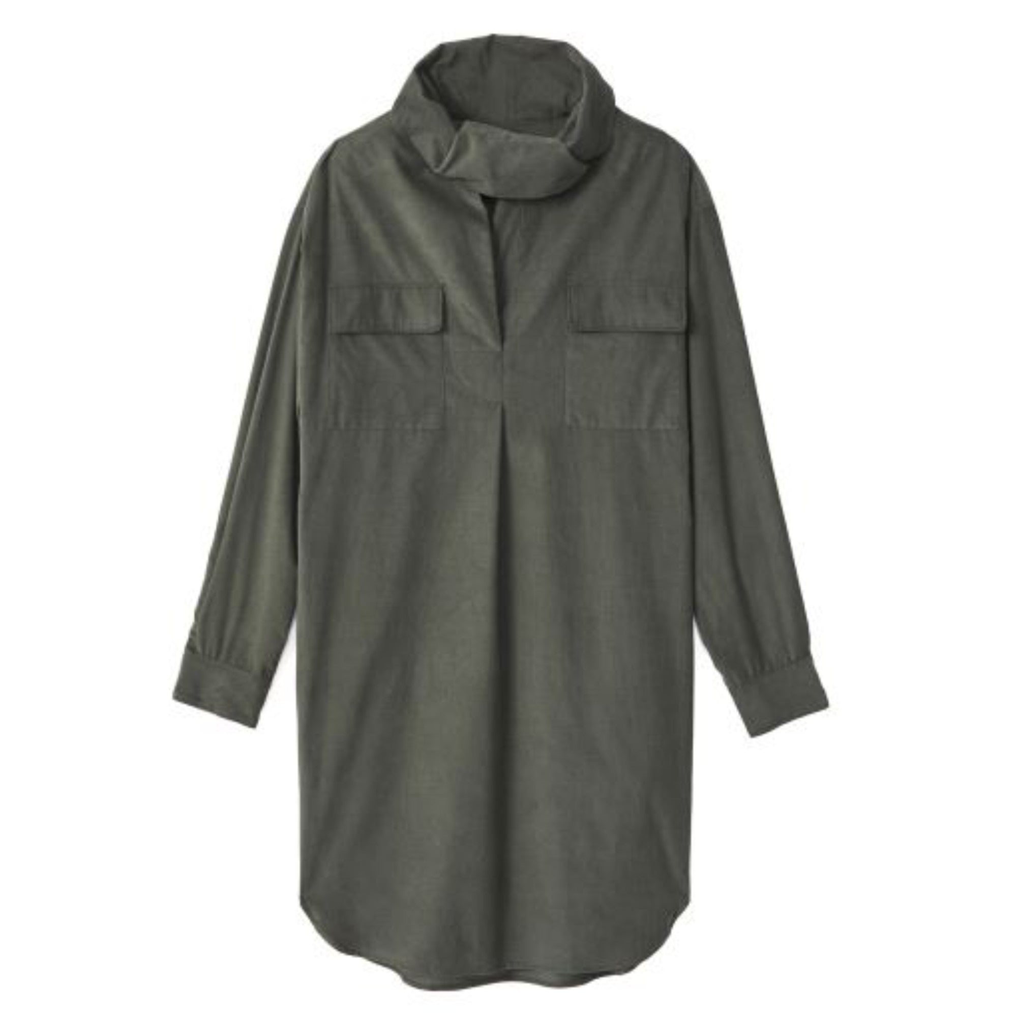 Women Dress Cowl Collar - Fern