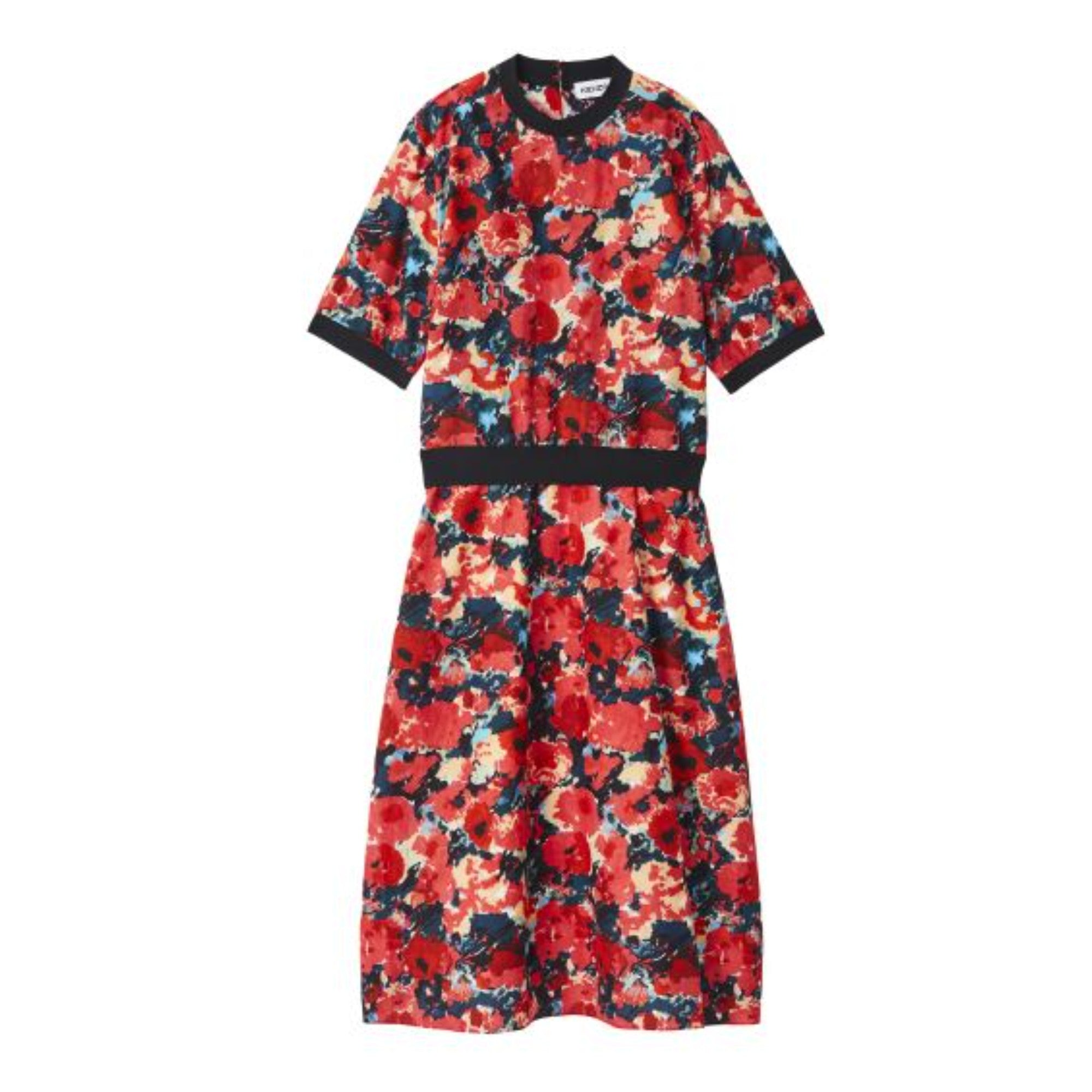 Women Waisted Tee Dress - Medium Orange