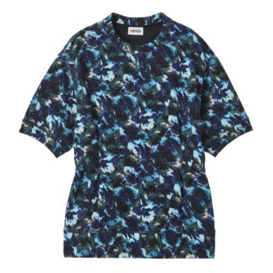 Women Short Sleeves Sw Ribs At Waist - Duck Blue