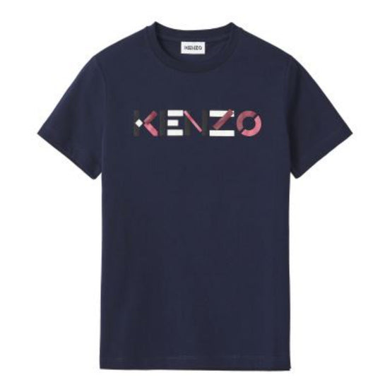 Women Classic Fit T-Shirt Kenzo Logo - Navy Blue