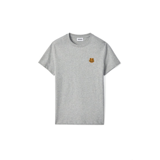Women Classic Fit Tshirt Tiger Crest - Pearl Grey