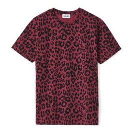 Women Loose Fit T-Shirt All Over - Carmine
