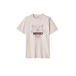 Women Loose T-Shirt Tiger Classic - Faded Pink