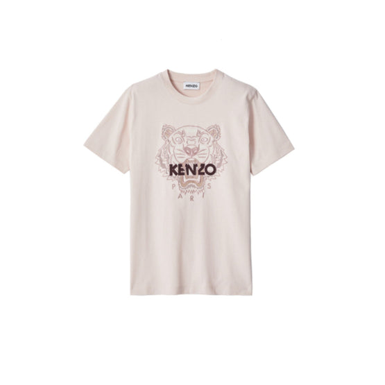 Women Loose T-Shirt Tiger Classic - Faded Pink