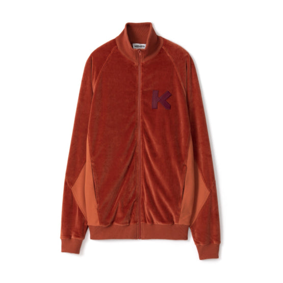 Men Velvet Mix Track Top - Poppy