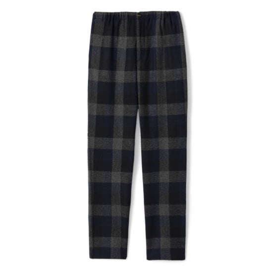 Men Check Wool Jogging - Navy Blue