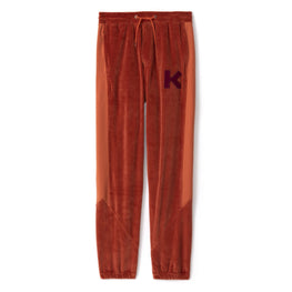 Men Velvet Mix Pant - Poppy