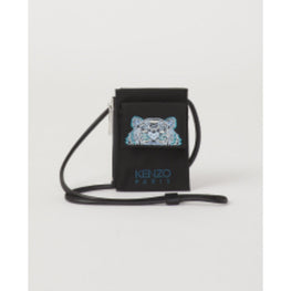 Men Card Holder On Strap - Black