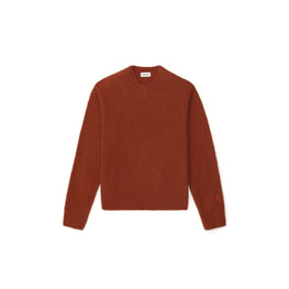 Men Wool Recycled Cashmere Jumper - Cognac