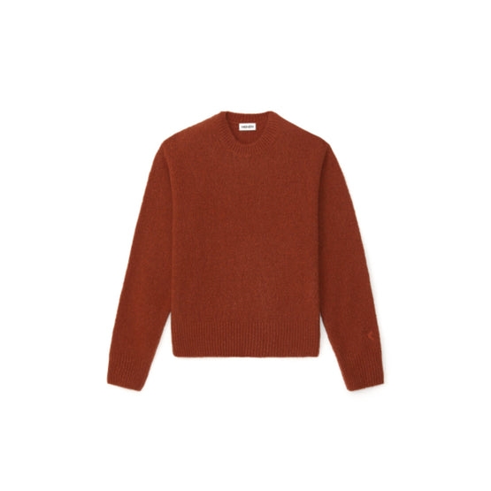 Men Wool Recycled Cashmere Jumper - Cognac