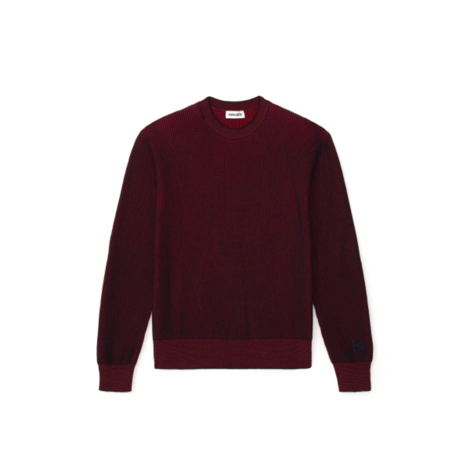 Men BI Colour Rib Jumper - Carmine