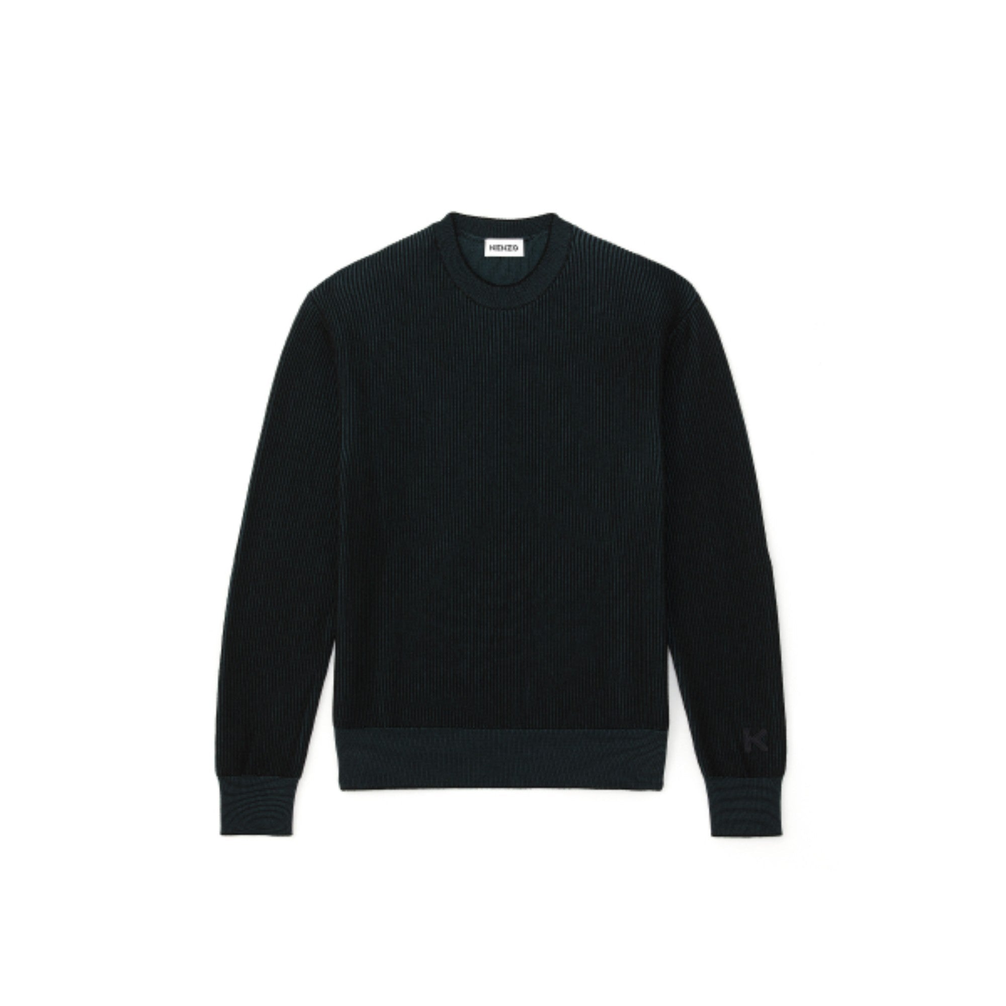 Men BI Colour Rib Jumper - Duck Blue