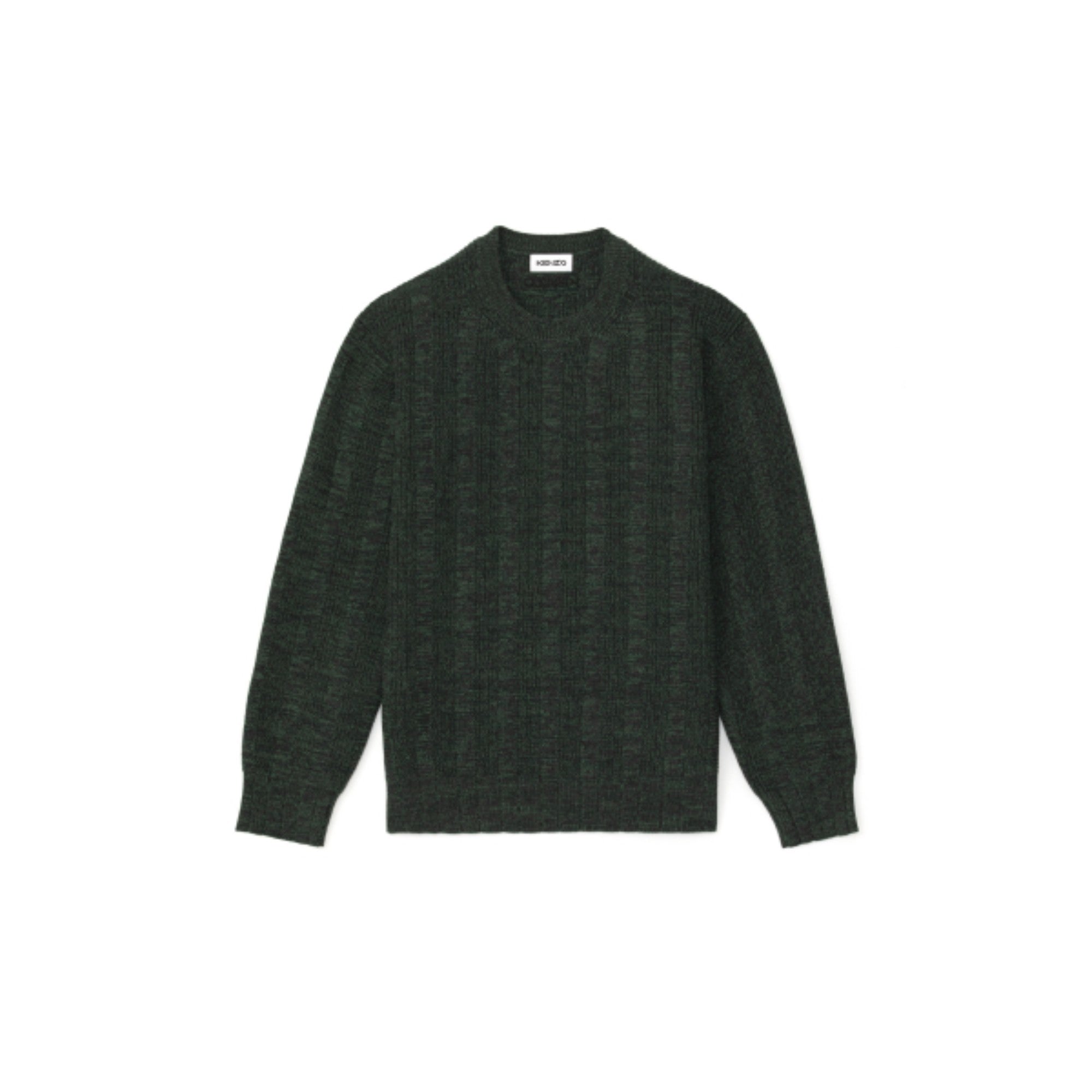 Men Textured Knit Jumper - Pine