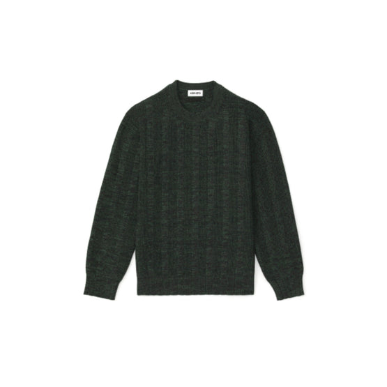 Men Textured Knit Jumper - Pine