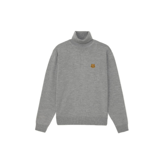 Men Tiger Crest Turtle Neck - Dove Grey
