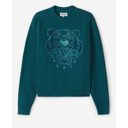 Men Classic Sweat Embroid. Tiger - Duck Blue