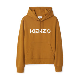 Men Kenzo Logo Classic Hoodie - Dark Beige