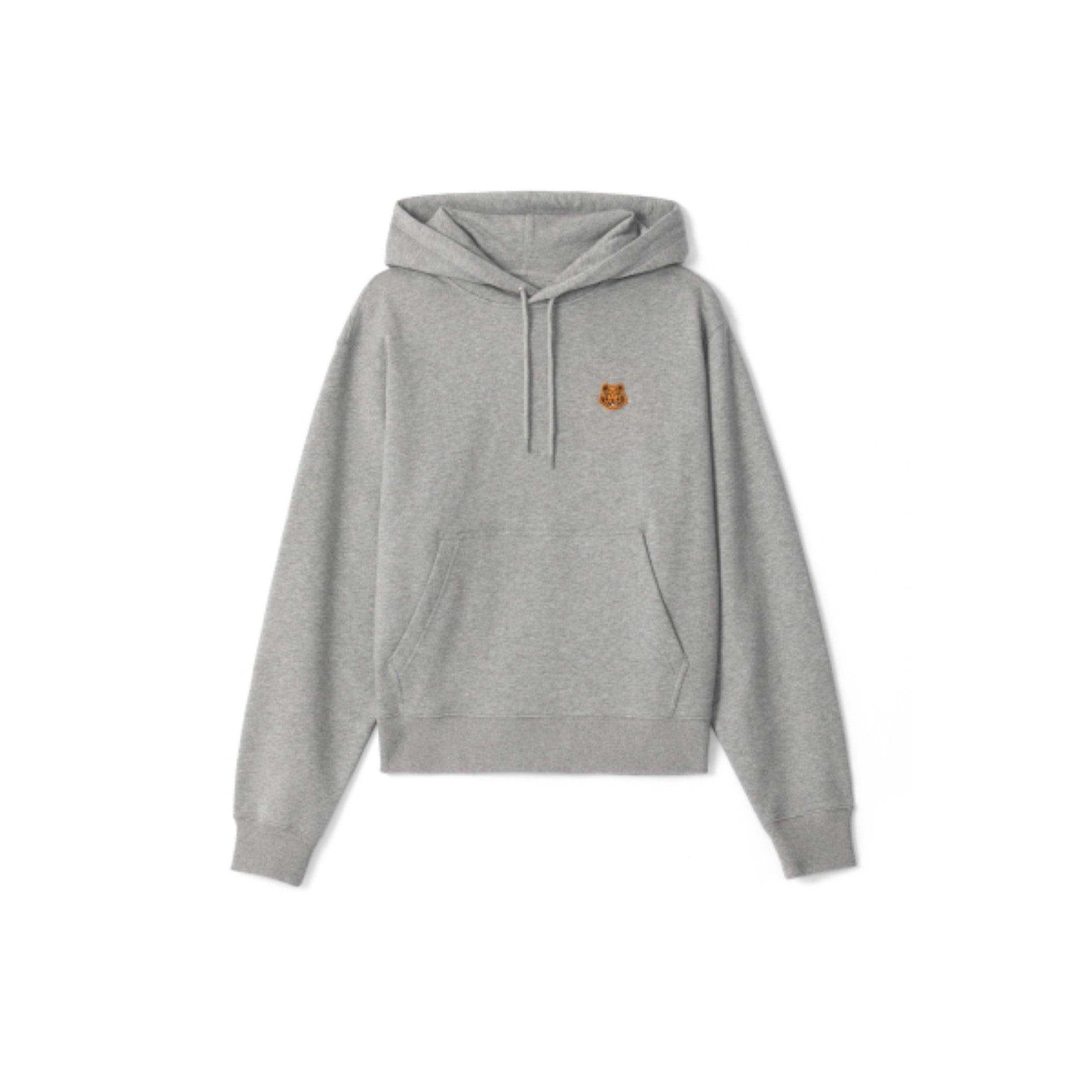 Men Tiger Crest Hoodie - Pearl Grey