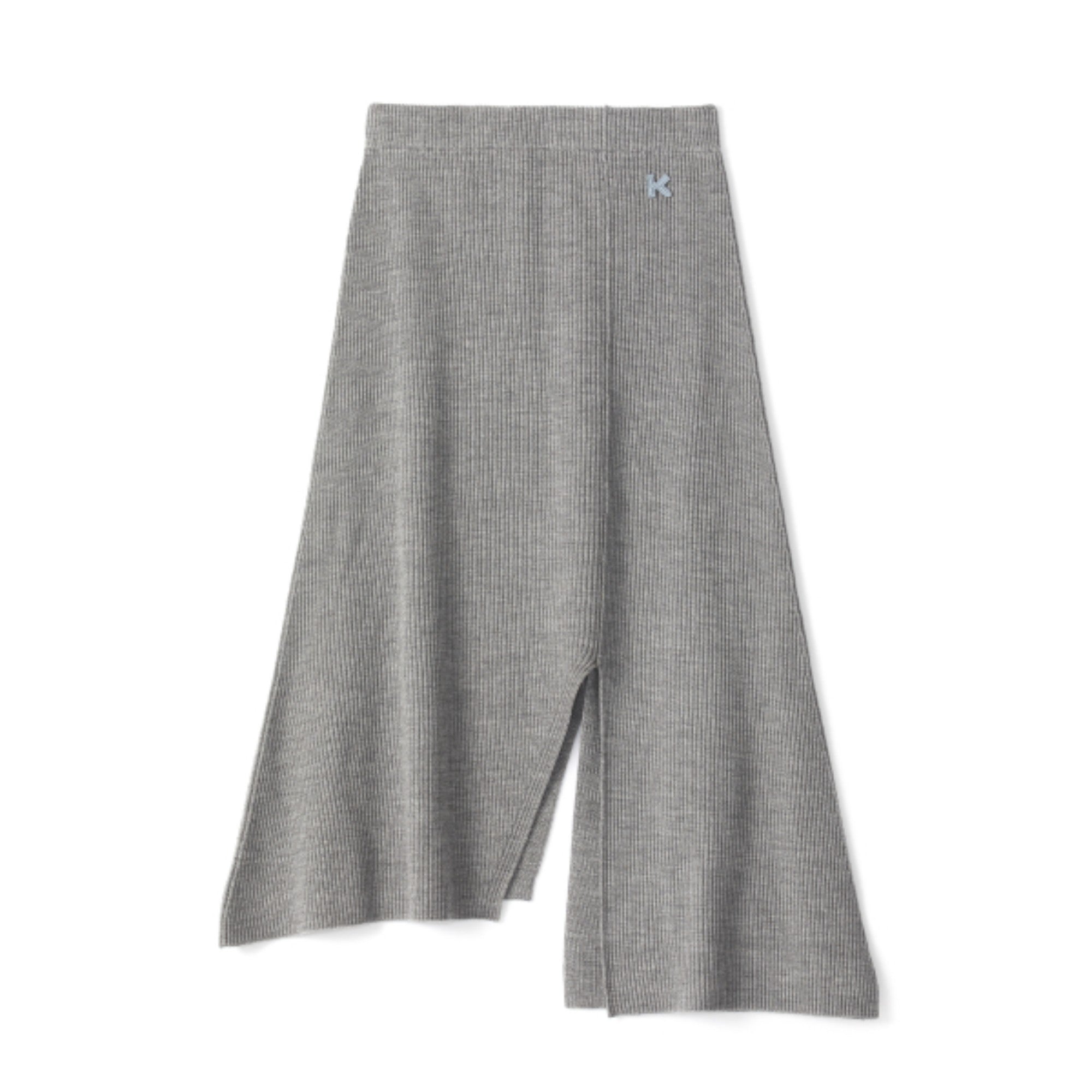 Women Asymmetrical Midi Skirt - Dove Grey