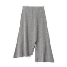 Women Asymmetrical Midi Skirt - Dove Grey