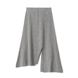 Women Asymmetrical Midi Skirt - Dove Grey