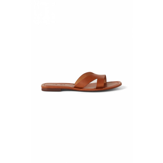 Women Opanka Flat Mule - Dark Beige