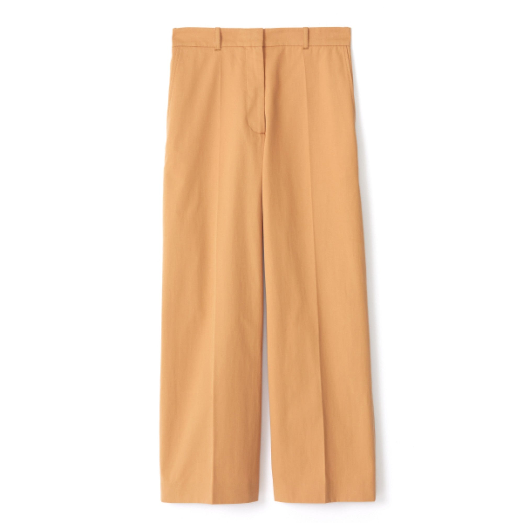 Women Cropped Pants - Cognac