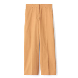 Women Cropped Pants - Cognac