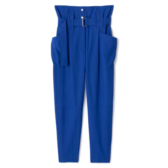 Women Paperbag Pants - Royal Blue