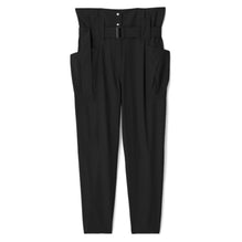 Women Paperbag Pants - Black