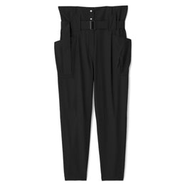 Women Paperbag Pants - Black