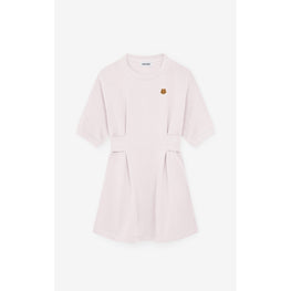 Women Tiger Crest Waisted Dress - Faded Pink