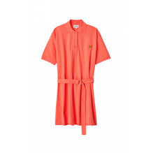 Women Tiger Crest Polo Dress - Poppy
