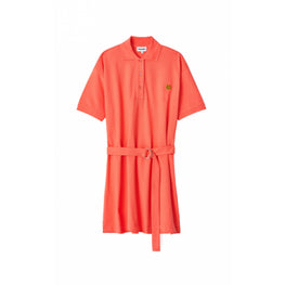 Women Tiger Crest Polo Dress - Poppy