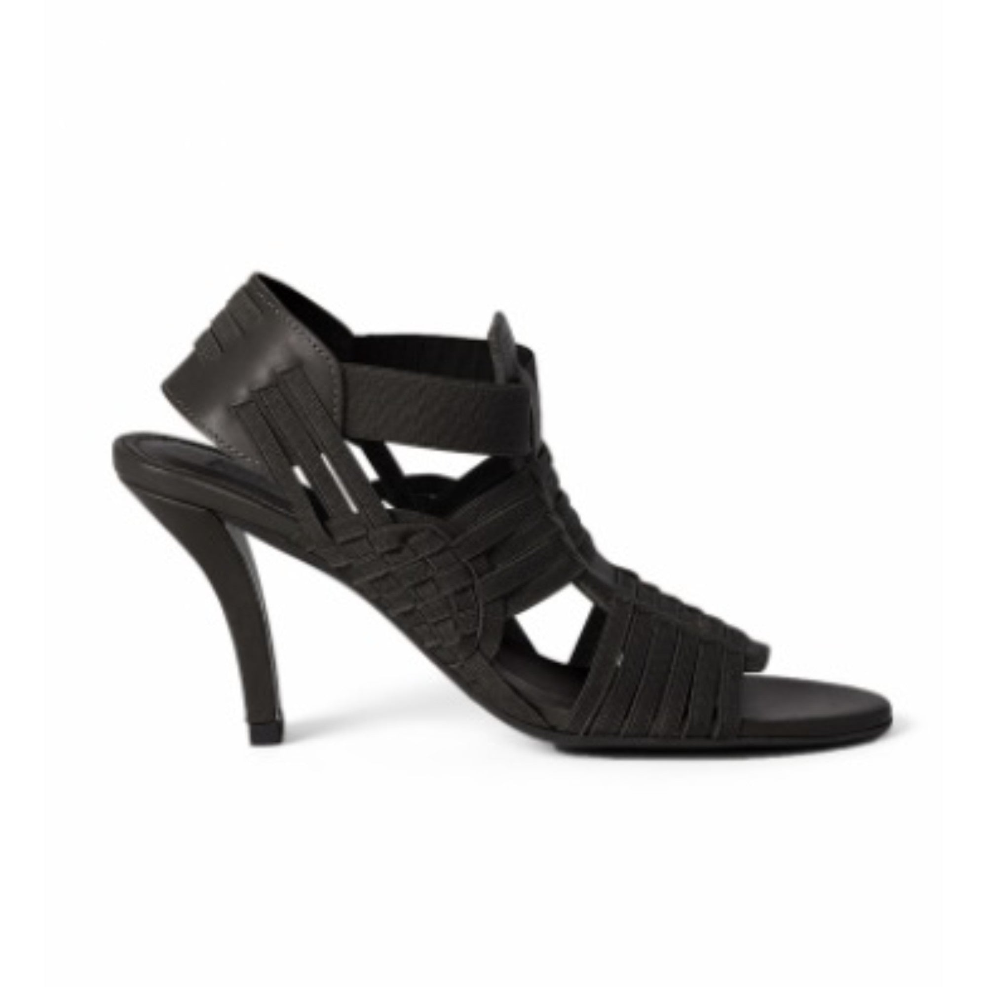Women Greek Heeled Sandals - Black