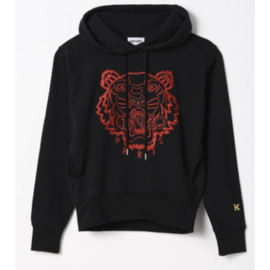 Women CNY Actua Embroidered Hoodie - Black