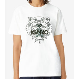 Women Classic Tiger Loose T-Shirt - White