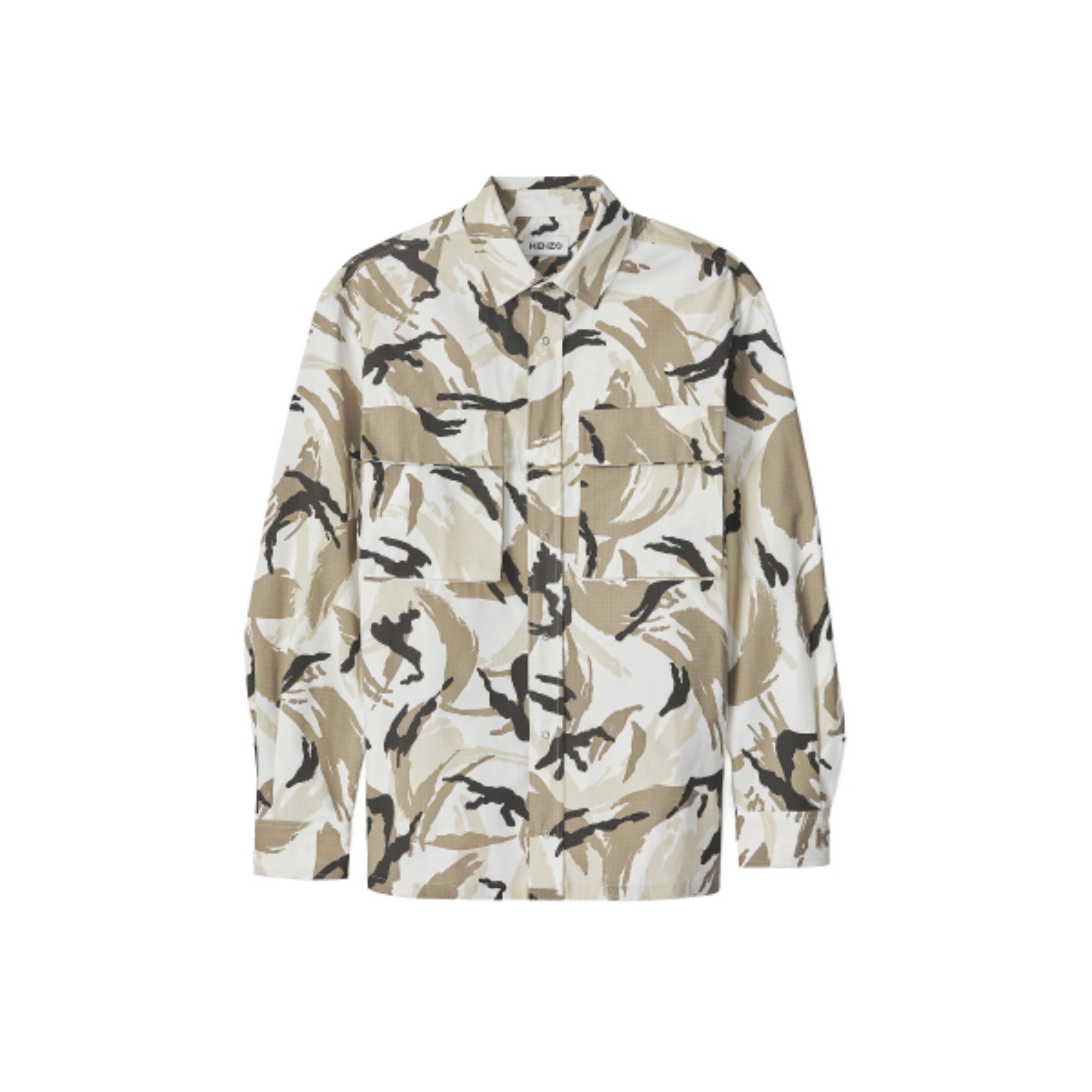 Men Printed Overshirt - Off White