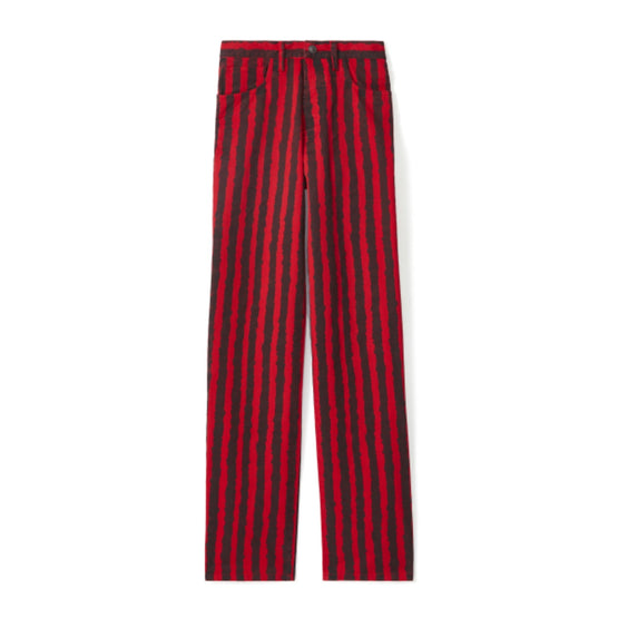 Men Printed Jean - Medium Red