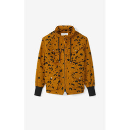 Men Printed Utilitarian Parka - Dark Beige