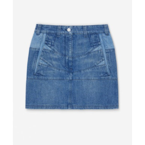 Women Denim Short Skirt - Navy Blue