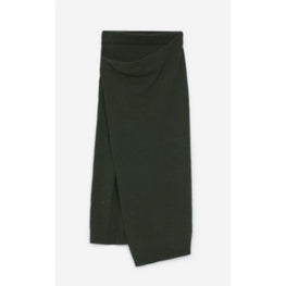 Women Draped Midi Skirt - Dark Khaki