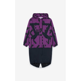 Women Monogram Elongated Windbreaker - Purple