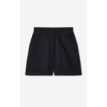 Women High Waisted Elasticated Short - Blue Black