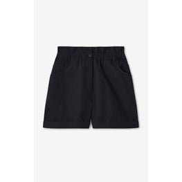Women High Waisted Elasticated Short - Blue Black