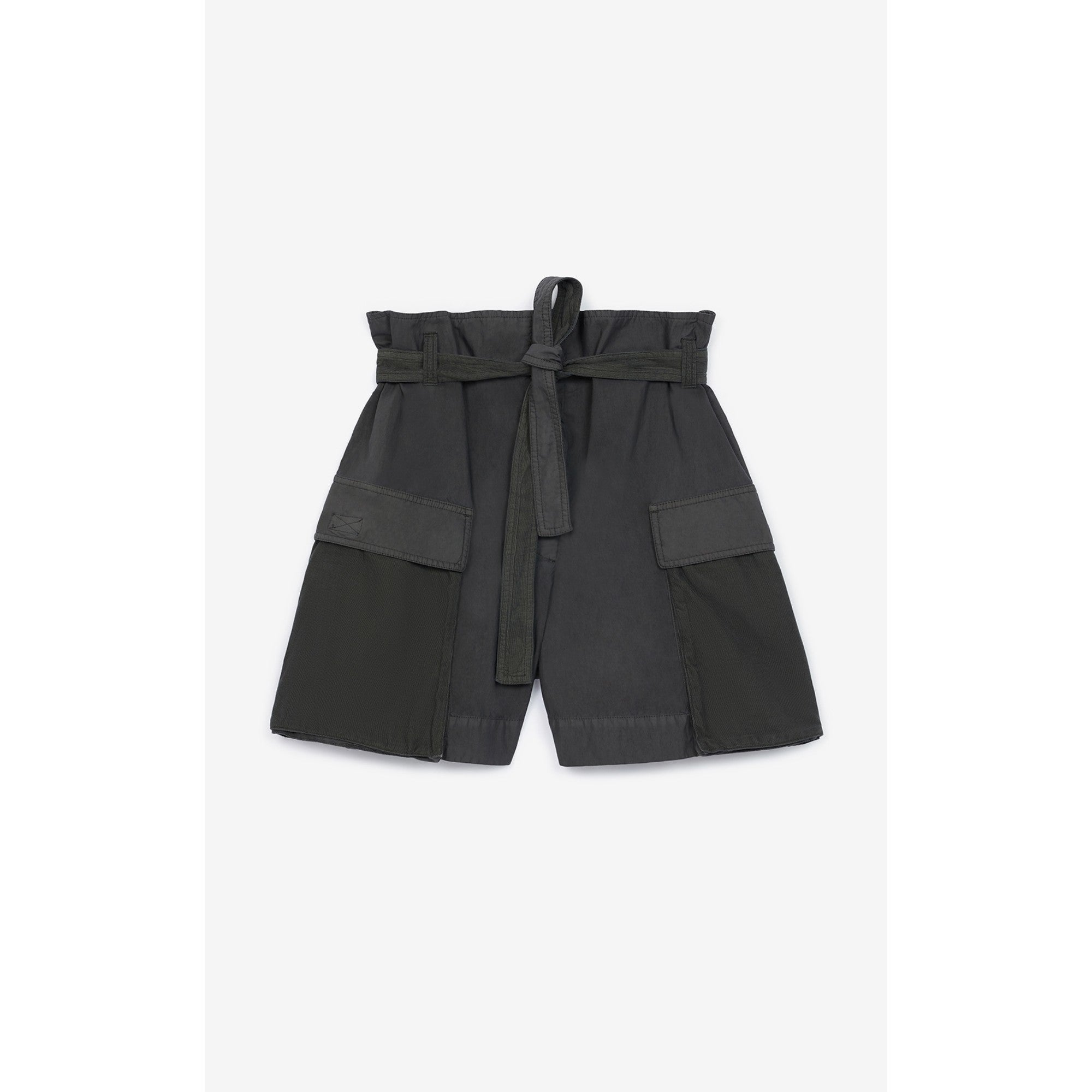 Women Belted Short - Stone Grey