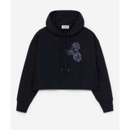 Women Seasonal Graphic Hoodie - Black