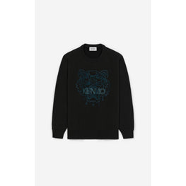 Women Classic Sweatshirt Embrd Tiger - Black
