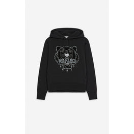 Women Festive Tiger Classic Hoodie - Black